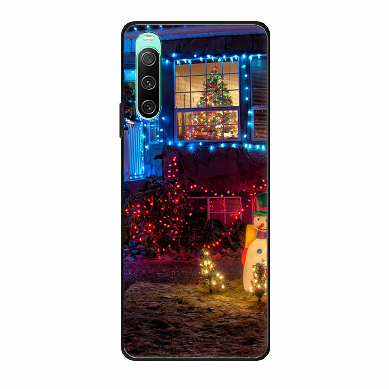Christmas Phone Cases For Sony Xperia 10 IV Cases Soft TPU Silicone Santa Santa Claus Covers For Xperia 10 IV Cover Bumper Funda