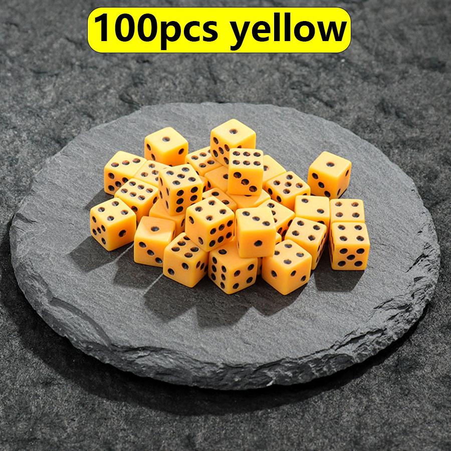 100pcs 8mm Mini Dice Square Angle Points Assorted Colors Durable Party Game Accessories for Tabletop Point Games Casino JXB