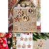 Festive Christmas Wooden Ornaments Set Of Twelve Including Santa And Snowflakes
