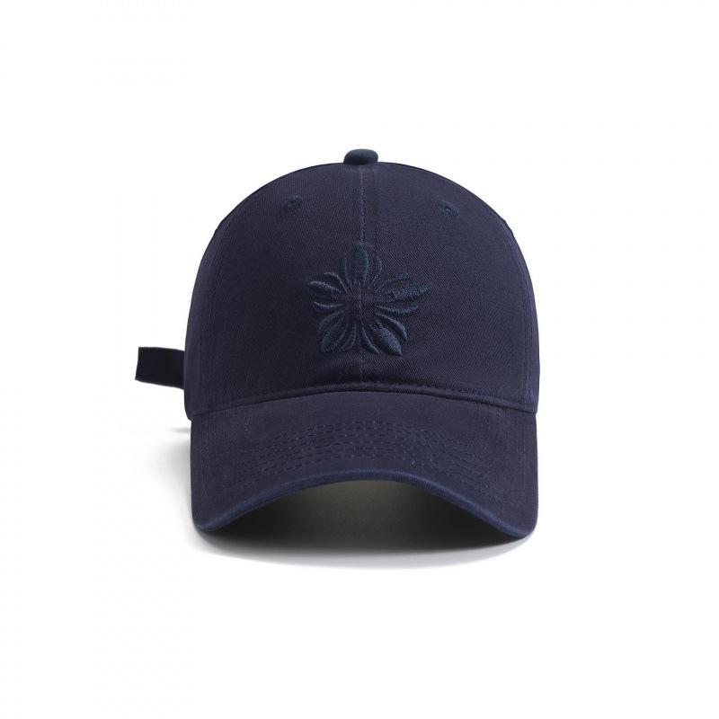 Spring And Summer Solid Color Edelweiss Embroidered Baseball Cap Casual Versatile Face Small Sunshade Fashion Cap