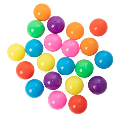Shantia Gachapon Empty Capsules, 65mm Diameter, Commercial Use, Large Capacity, Pack of 50, Standard Size, Vitamin Colors, Assorted (See-Through Capsu