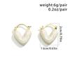 Ingemark Elegant Sweet Love Heart Drop Earrings for Women Korean Fashion Geometric Piercing Earrings Aesthetic Jewelry Gifts