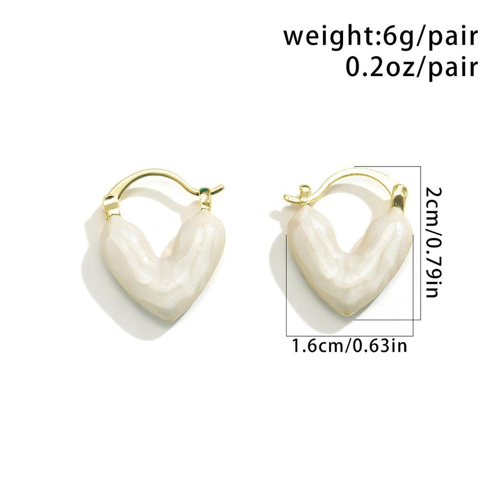 Ingemark Elegant Sweet Love Heart Drop Earrings for Women Korean Fashion Geometric Piercing Earrings Aesthetic Jewelry Gifts