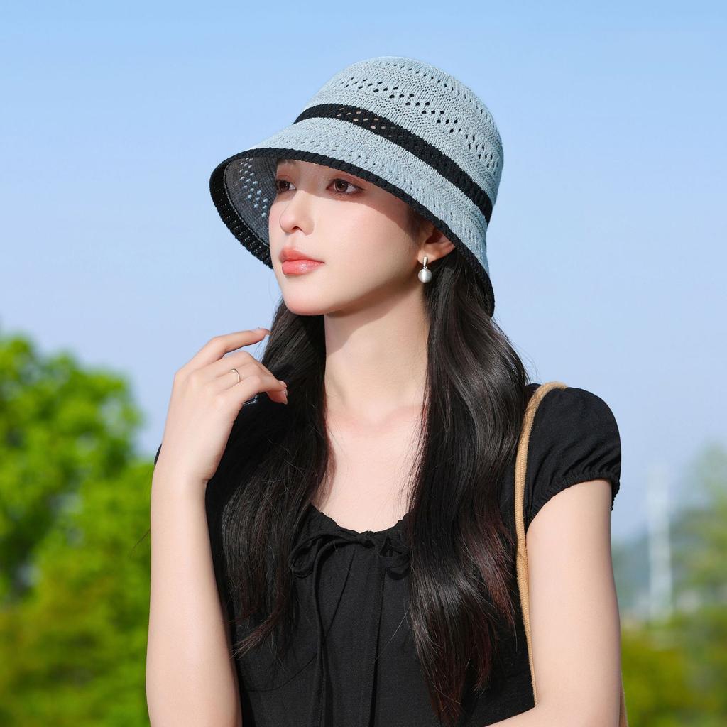 Summer New Versatile Bucket Hat Big Head Circumference Thin Breathable Sun Hat Temperament Show Face Small Sunscreen Basin Hat