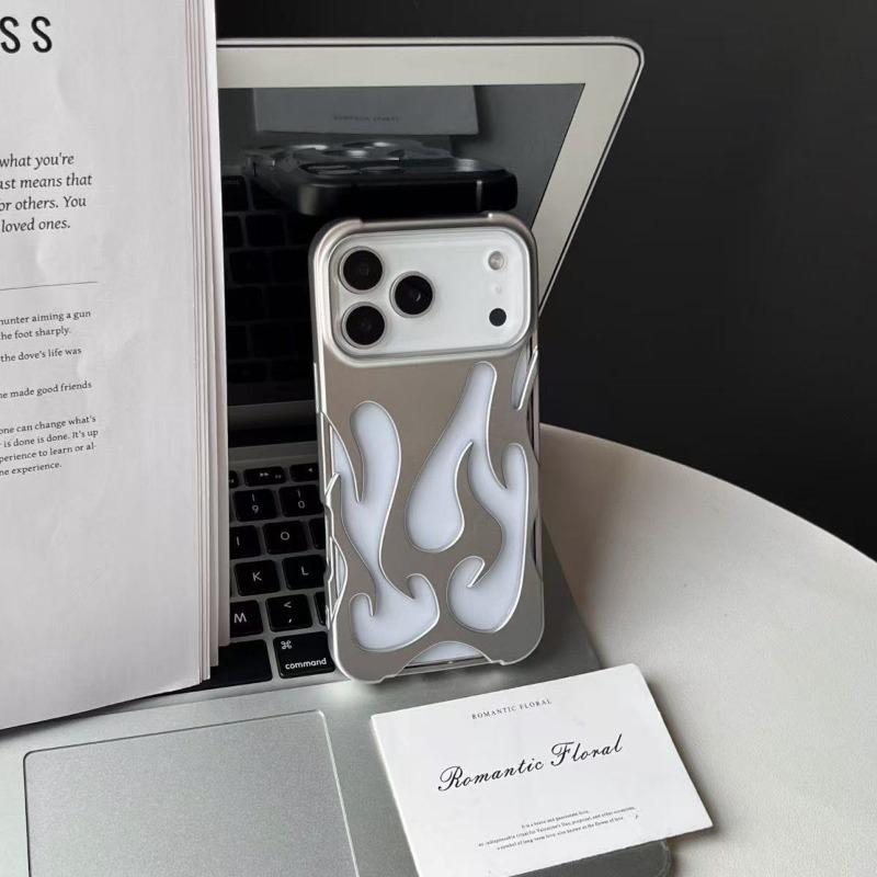 Neue 3D-Flammenmuster Hohl Dünne Handyhülle Für iPhone 17 16 15 14 13 12 11 Pro Max 15 14 16 Plus 17 Air Stoßfeste Hülle