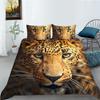 3D Bedding Set Animal Theme Bedding Set Leopard Pattern Duvet Cover AU Full Size Bedding Sheet/Double Home Decoration