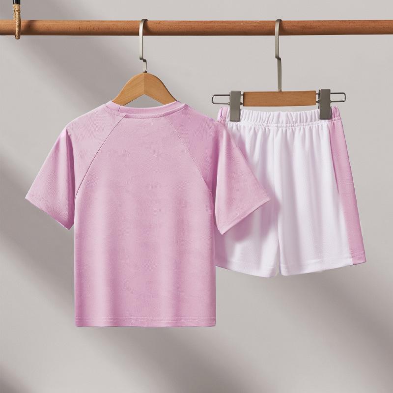 Girls' Quick-Dry Summer Sports Set - Ice-Feel Fabric, Ages 2-5