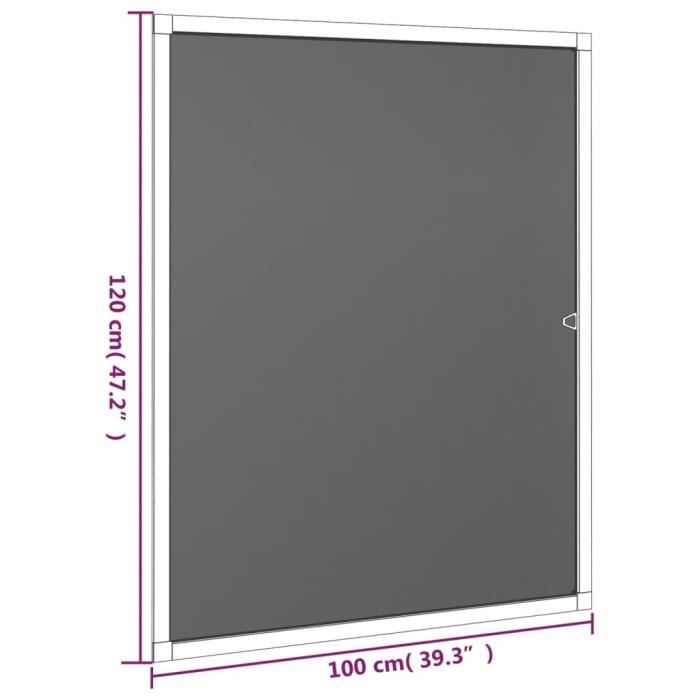 VidaXL Moustiquaire pour fenêtres Blanc 100x120 cm 153832