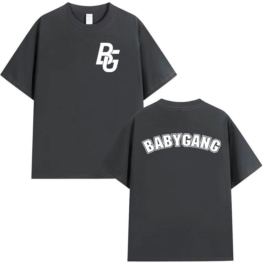 2025 Summer Rapper Baby Gang Logo Tour Album Print T Shirt Men Women Fashion Harajuku Vintage Oversized Cotton Tees Streetwear