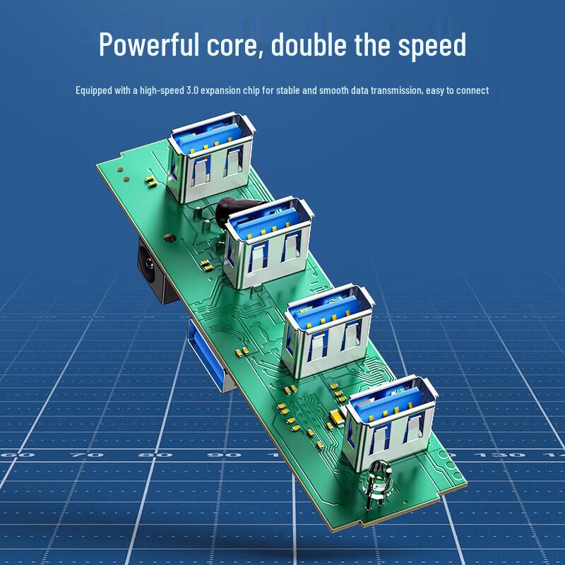 SAMZHE JXQ-H04 USB 3.0 4-Port Aluminum Desktop HUB