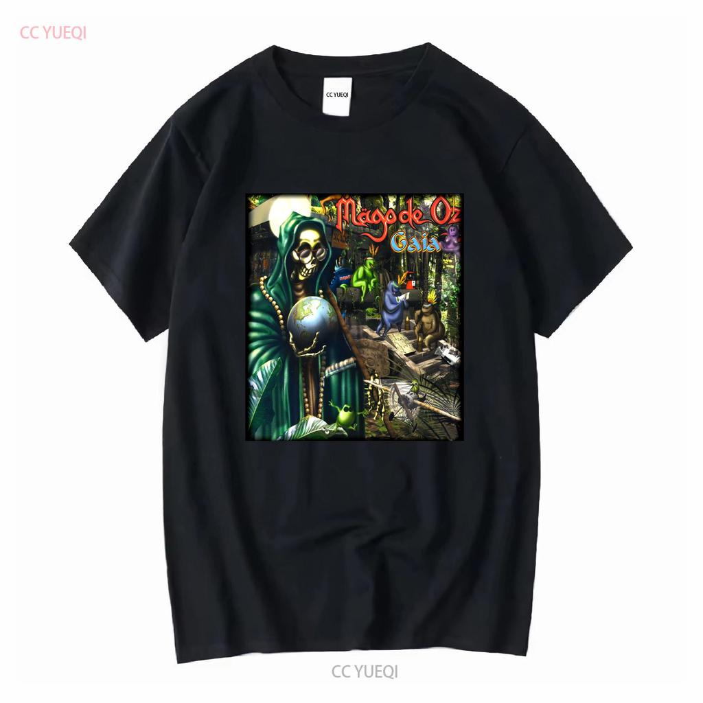 Mago De Oz Band Rock Graphic Short Sleeve Black Shirt Unisex Men Women KTV8524 Vintage Washed Unisex Streetwear Fashion Homme