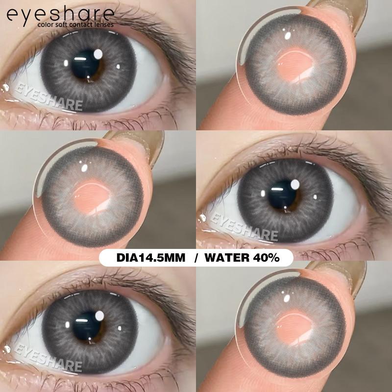 COD Eyeshare 1 Pair Blackspot Gray Contact Lenses for Eyes Natural Brown Eye Softlens Yearly Blue Lens Green Contacts