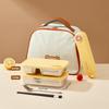 WORTHBUY 304 Stainless Steel Square Bento Lunch Box For  Kids Students Reusable Sealed Leak-proof Cold And Hot Food Container
