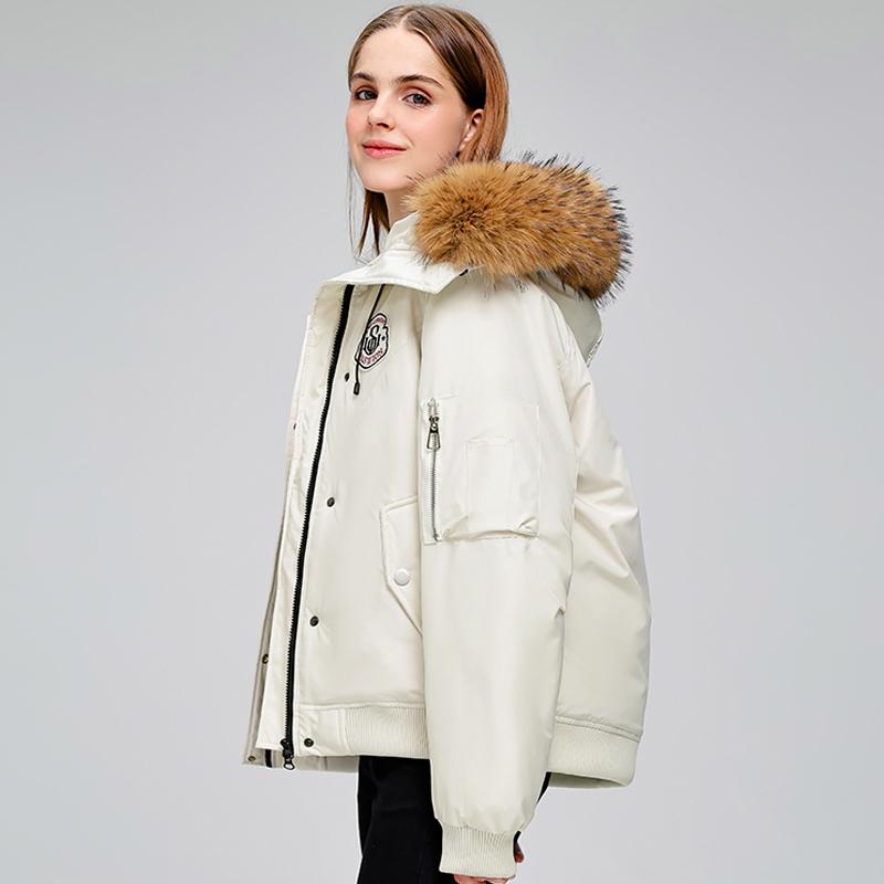 Fashion Women's Winter Jackets Hooded Faux Fur Collar Casual Parka Female Long Sleeve Warm Coat