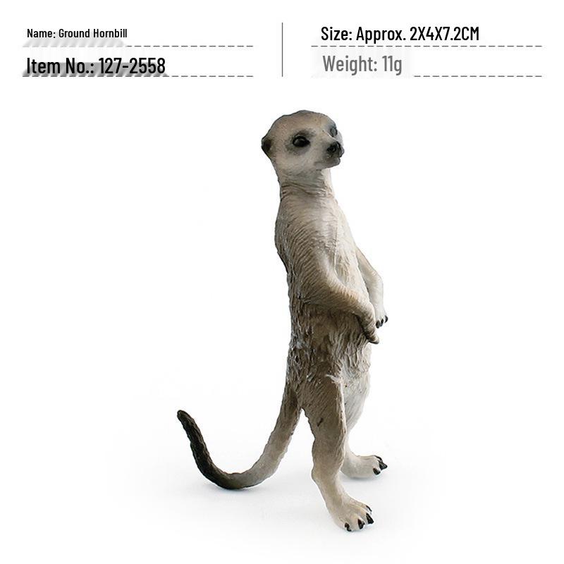 Children's Solid Meerkat and Raccoon Desktop Figurine Set