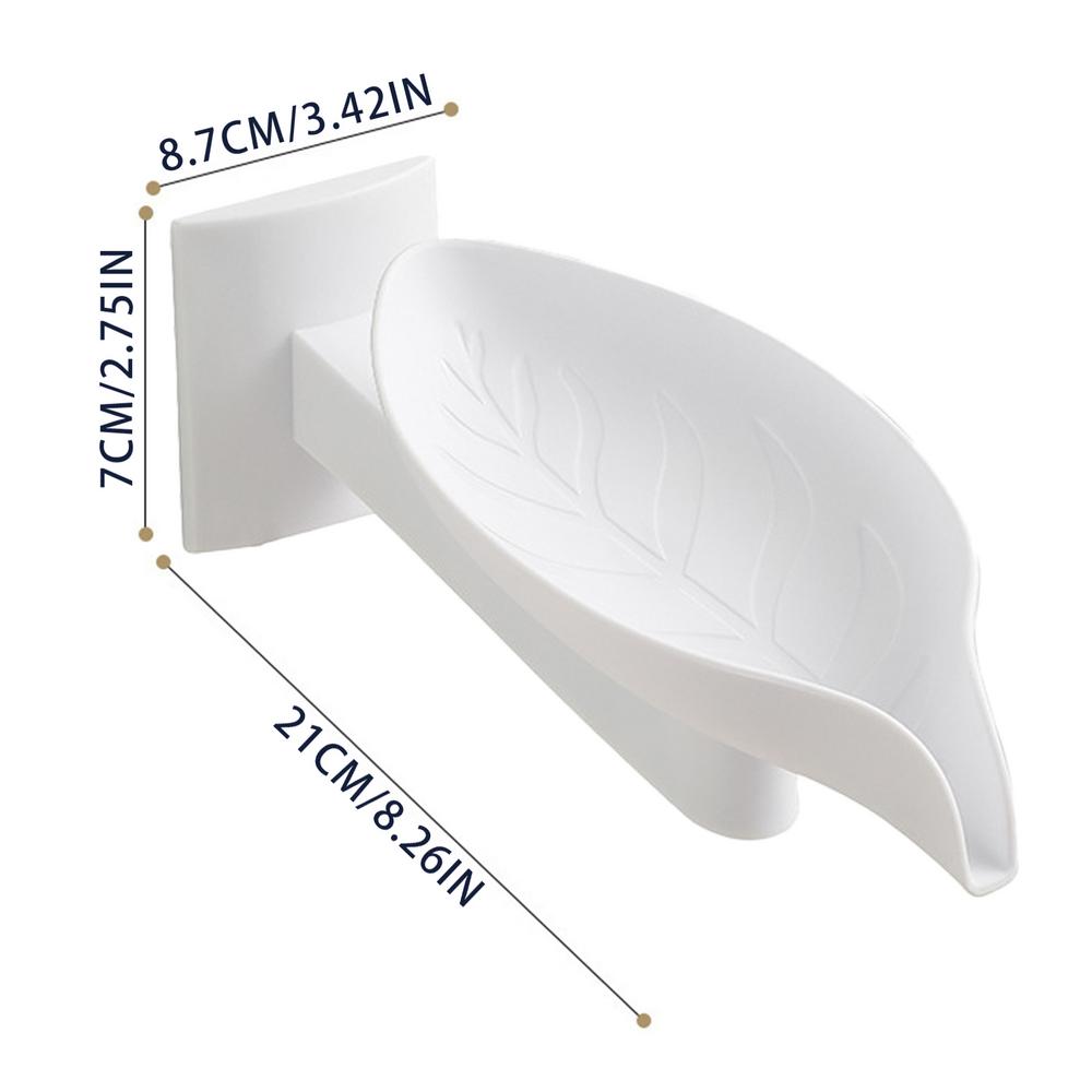 

Мыльница в форме листа, настенная подставка для посуды, держатель для мыла, аксессуары для ванной комнаты, без перфорации, контейнер для мыла для душа