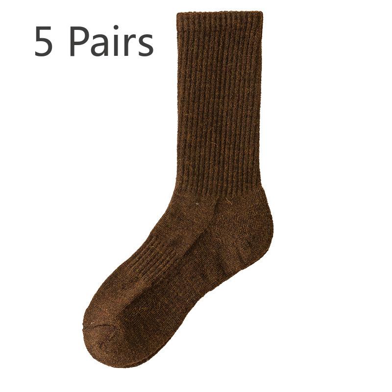 5 пар женских зимних толстых теплых свободных носков и длинных чулок 5 Pairs