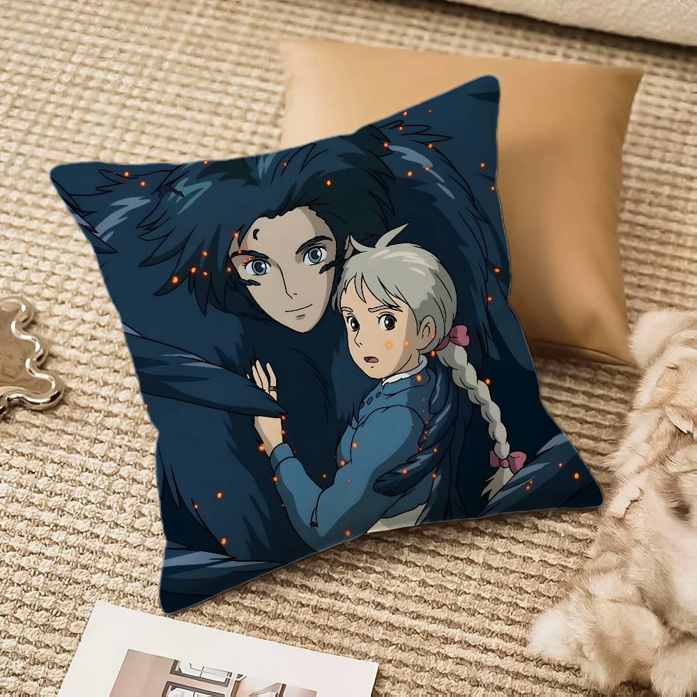 

H-Ходячий замок Хаула Наволочка Антипылевой клещ Невидимая молния Диван Кровать 12x12Inch