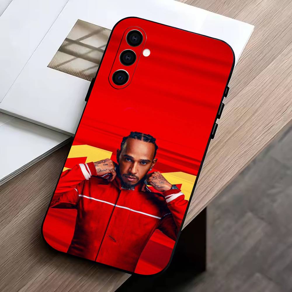 44 L-Lewis H-Hamilton  Phone Case Black Silicone Soft For Samsung Galaxy A73,A72,A71,A70,A53,A52,A51