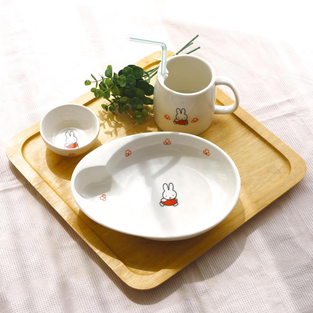 Dick Bruna Diseño Universal Osanpo Microondas y Lavavajillas Hecho en Número de Producto 218141 "Miffy" Plato para Pasta/Curry Easy-Scoop, Grande, 21cm, Serie,