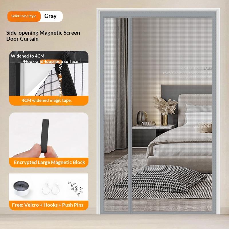 Magnetic Screen Door Thicker Mesh,Reversible Wide Left Right Side Opening Fits Door Heavy Duty Mesh French Bug Door Screen Closure for Sliding Patio