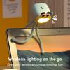 Small Mini Night Light Funny Sportsman Practical Suction Cup Lamp Changeable Shape Funny Button Beige