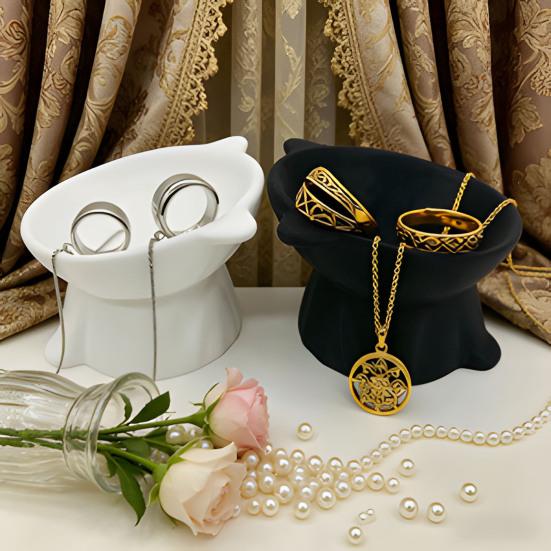 Cute Cat-Shaped Jewelry Tray 3D Printed Trinket Dish