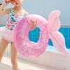 Inflatable Float Swim Rings PVC Thickened Pink Fish Tail Shape Pool Float Tube Ring for 3 to 8 Years Old
