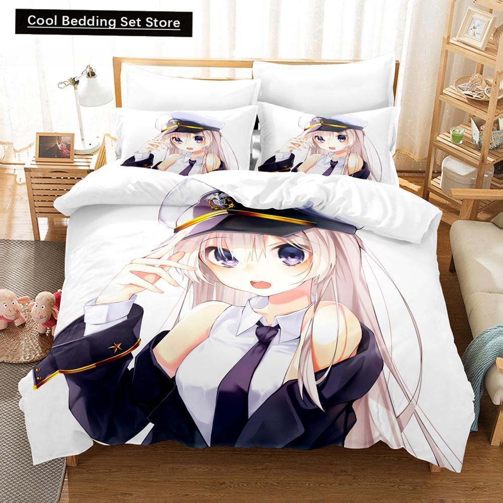 3D Print Anime Azur Lane Bedding Set Single Twin Full Queen King Size Bed Set Adult Kid Bedroom Duvet Cover Sets Bed Sheet Set