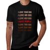 I Love Dogs And Hate People Typography Illustration Tshirt Basic Breathable Solid Color Tshirt Unisex And Unisex Summer T Shirt