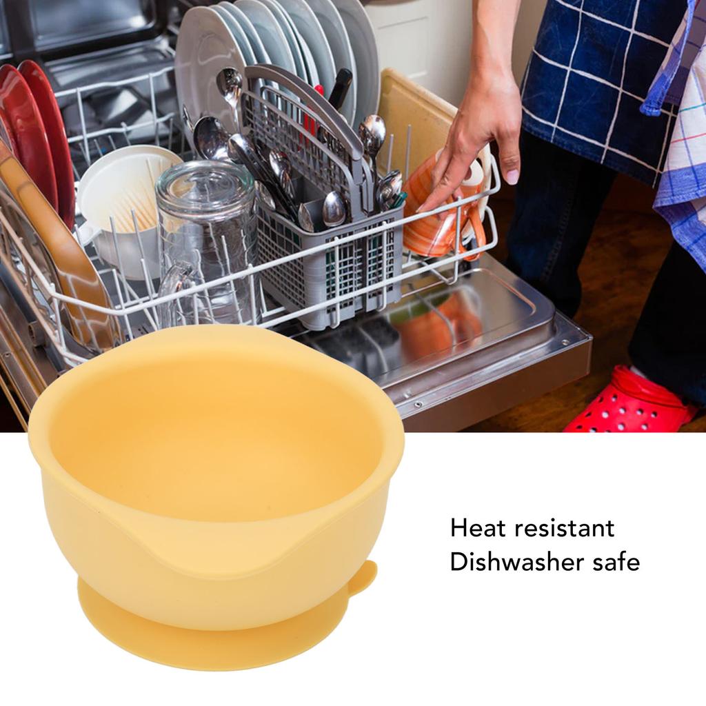 Silikonowa miska z ssaniem, odporna na wysokie temperatury, zapobiegająca obracaniu się dla dzieci w podeszłym wieku