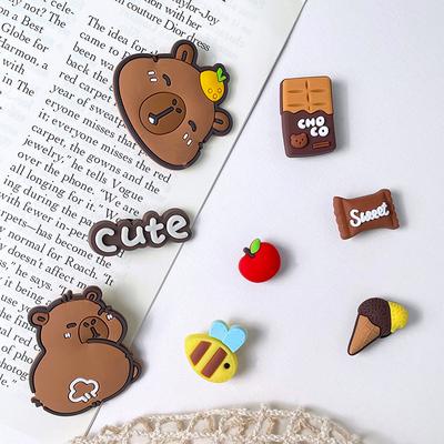 1Conjunto Charms de Sapato Série Capivara Para Tamancos Sandálias Slides de Bolhas Decorações de Sapato de PVC Acessórios de Fivela