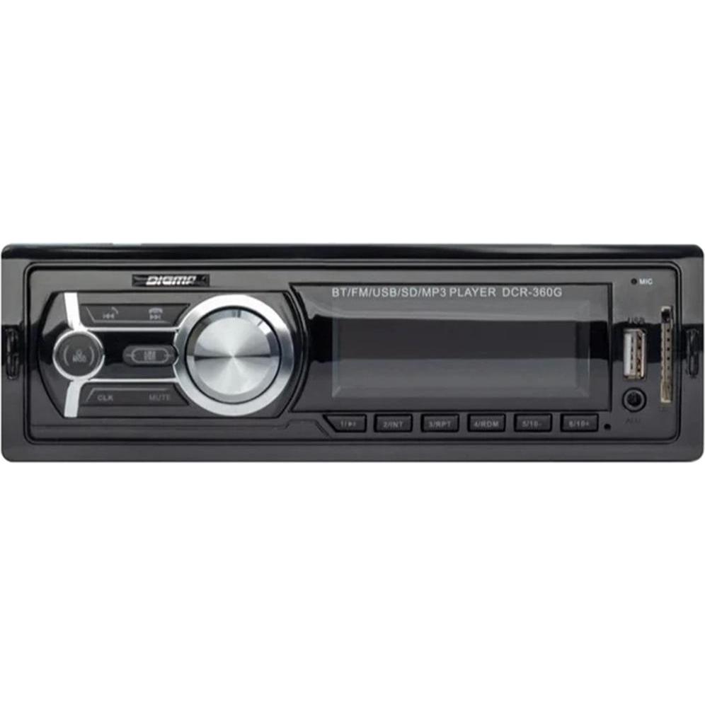 

Автомобильная магнитола Digma Dcr-360g 1din 4x50w цвет Черный Подсветка Зеленый