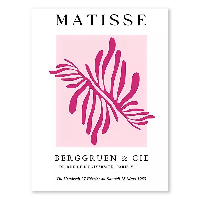 Matisse Bauhaus Angel Number Picasso Flower Wall Art Canvas Painting Pink Tiger Poster Picture Modern Living Room Interior Decor