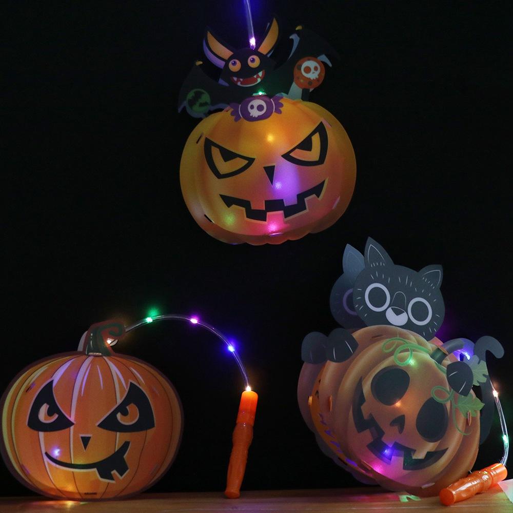 Luminous Halloween Pumpkin Lantern Glowing Ghost Festival Lantern  Children Toys