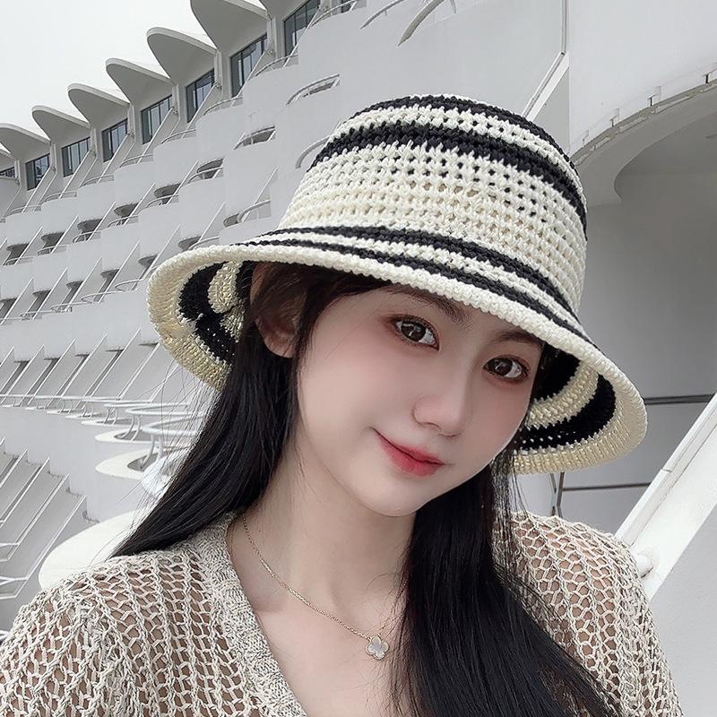 

Outdoor face sun hat for primary school students, vacation versatility, beach woven sun hat M（56-58cm）