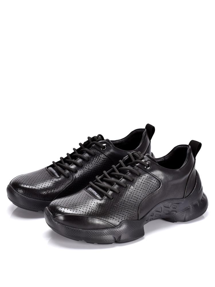 Men s Summer Breathable Genuine Leather Walking Shoes - Soft Sole Casual Business Style 42