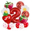 14Pcs Strawberry Fruit Balloons Fruit Themed Balloons Strawberry Latex Balloons Party Fruit Strawberry Theme Summer Party Decor
