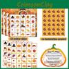 Party Themed Thanksgiving Fun Bingo Game Set With Paper Cards And Sheets Call