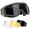 FOCUHUNTER Tactical Sports Lens Easy Lens Adjustable Impact Airsoft Sunglasses Goggles, Glasses, 3-Color Set, Interchangeability, Length, Resistant,