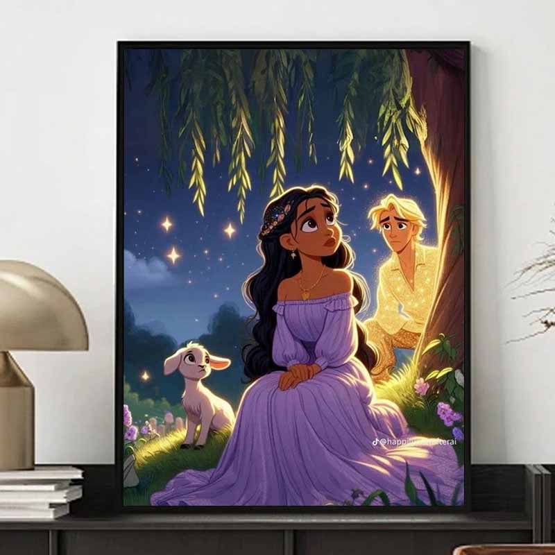 Disney 5D DIY Diamond Painting: Mirabeaus Magical House Cartoon Full Diamond Mosaic Art Wall Decoration Set