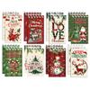 8PCS Coil Binding Santa Claus Notebook Mini Size Spiral Notebook Mini Notepads  Home Decorations
