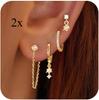 14k Gold Plated Pearl Hoop Earrings for Women Dainty Huggie Stacks, Hypoallergenic Cute Cartilage Studs, Trendy Fashion Zircon