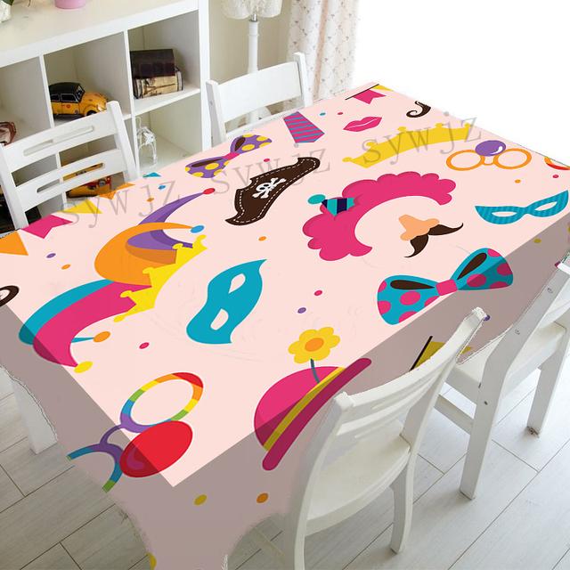 Еврейская скатерть, баннер, карнавальные маски и традиционные еврейские предметы, оригинальные надписи на фоне еврейского еврейского праздника 40x70cm15x27inch