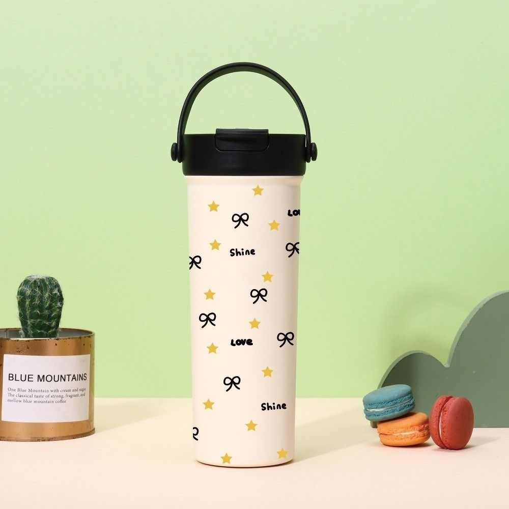 Bowknot Insulated Cup Stainless Steel Thermal Car Coffee Cup New Water Bottle Travel