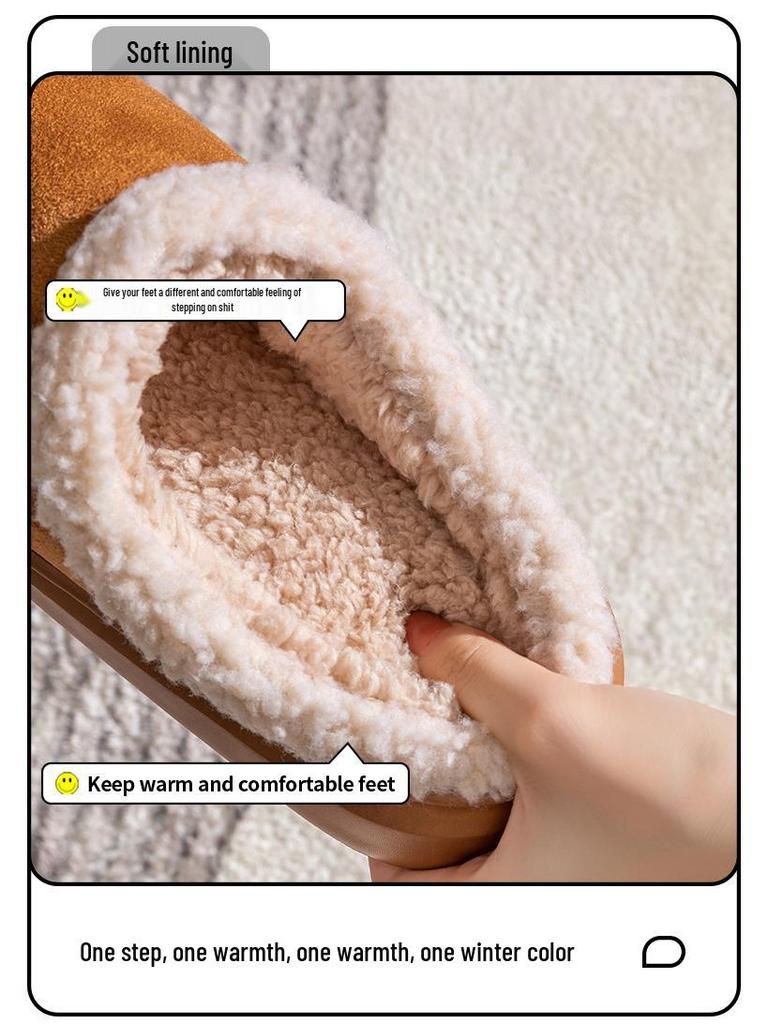 Dámské a pánské bavlněné pantofle: Teplé, Protiskluzové, s Tlustou Podrážkou, Sametově Podšité pro Podzim/Zimu