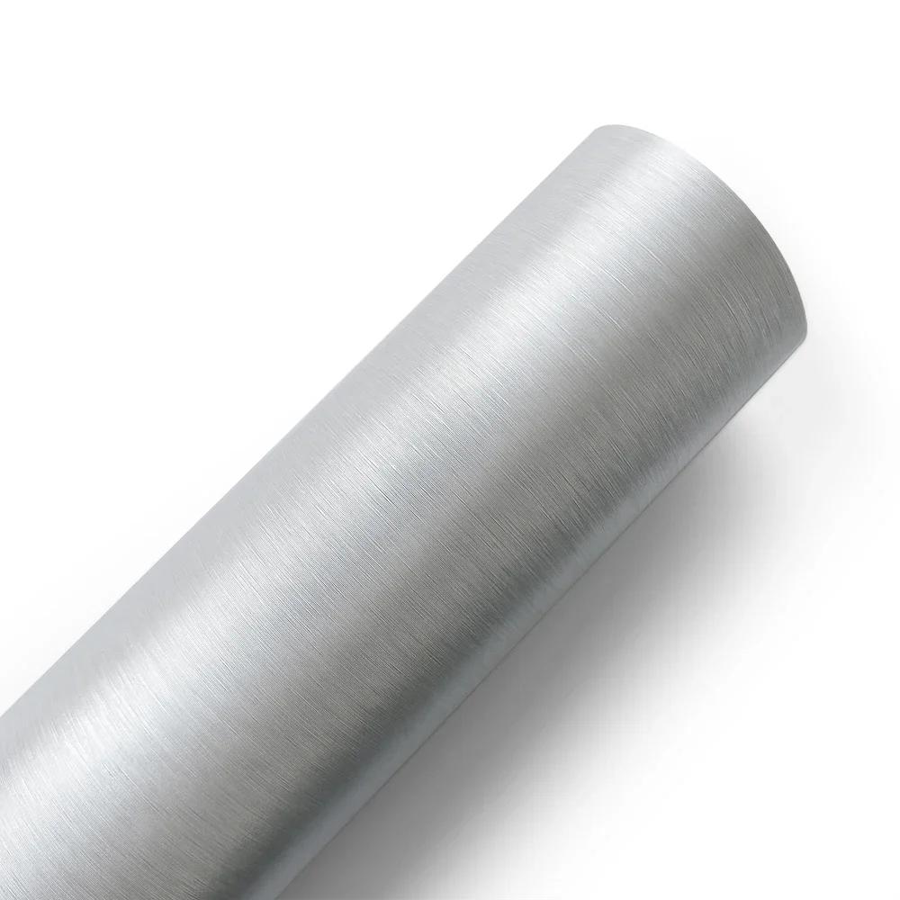 Vinyl Wrap Matt Brushed Aluminum Vinyl Wrap Film Waterproof PVC Foil Vehicle DIY Sticker Air Release Car Motorcycle Styling