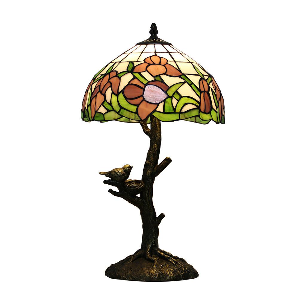 European and American New Products Retro Tiffany Lighting Bedside Interior Decoration Lamp Butterfly Flower Reading Lamp