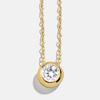 Women's Classic Zodiac Birthstone Pendant Necklace, Twelve Zircon Stones, Copper Round Design