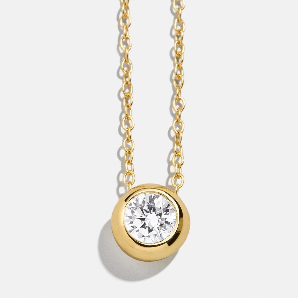 Women's Classic Zodiac Birthstone Pendant Necklace, Twelve Zircon Stones, Copper Round Design